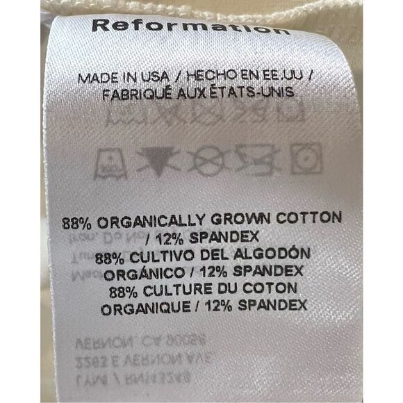 Reformation Nero Open Back Body Con Ivory Knit Midi Dress  Size Large - Picture 7 of 7